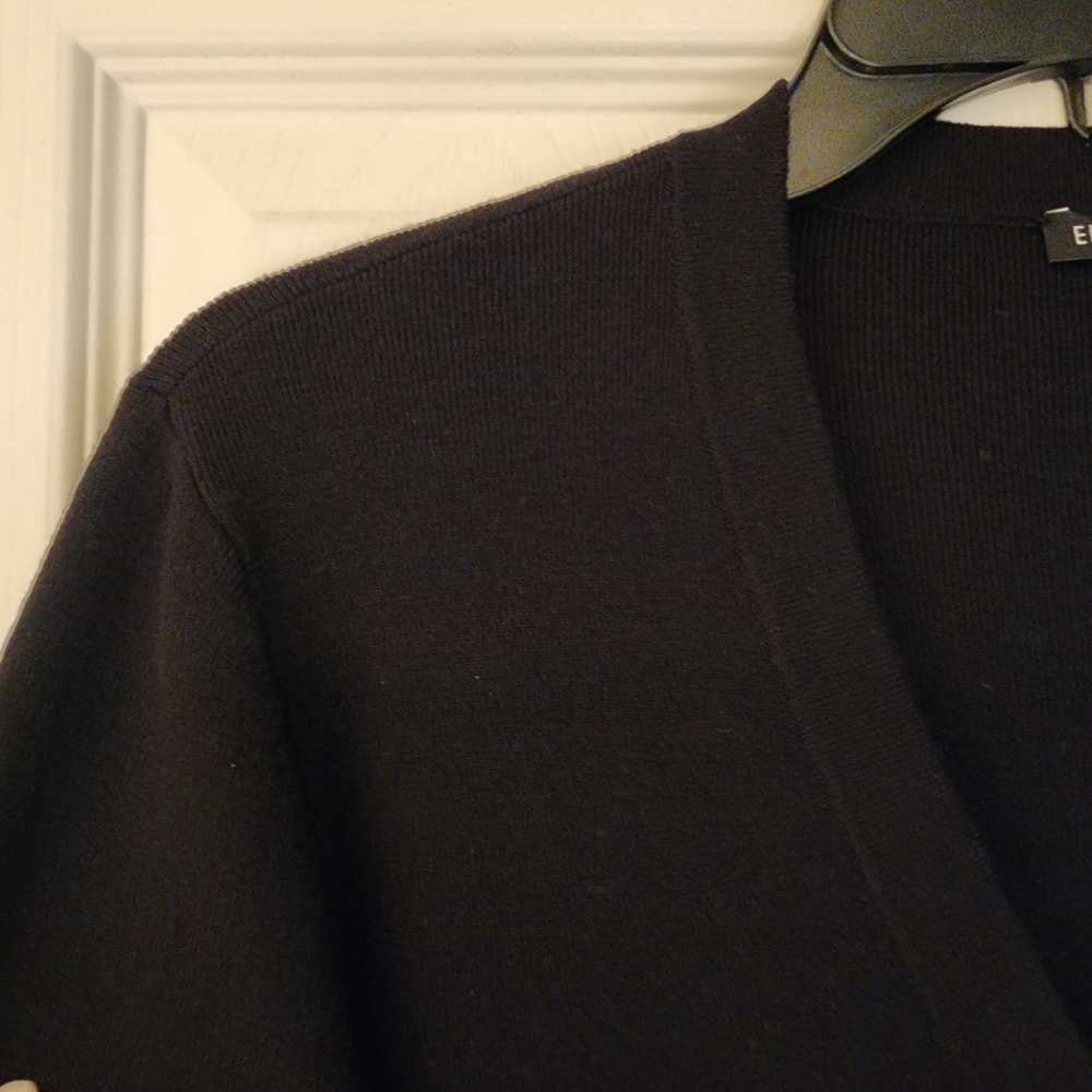 EILEEN FISHER Button Front Cardigan In Black Size O/S (MED) - Picture 5 of 10